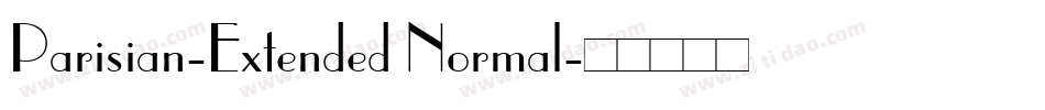Parisian-Extended Normal字体转换